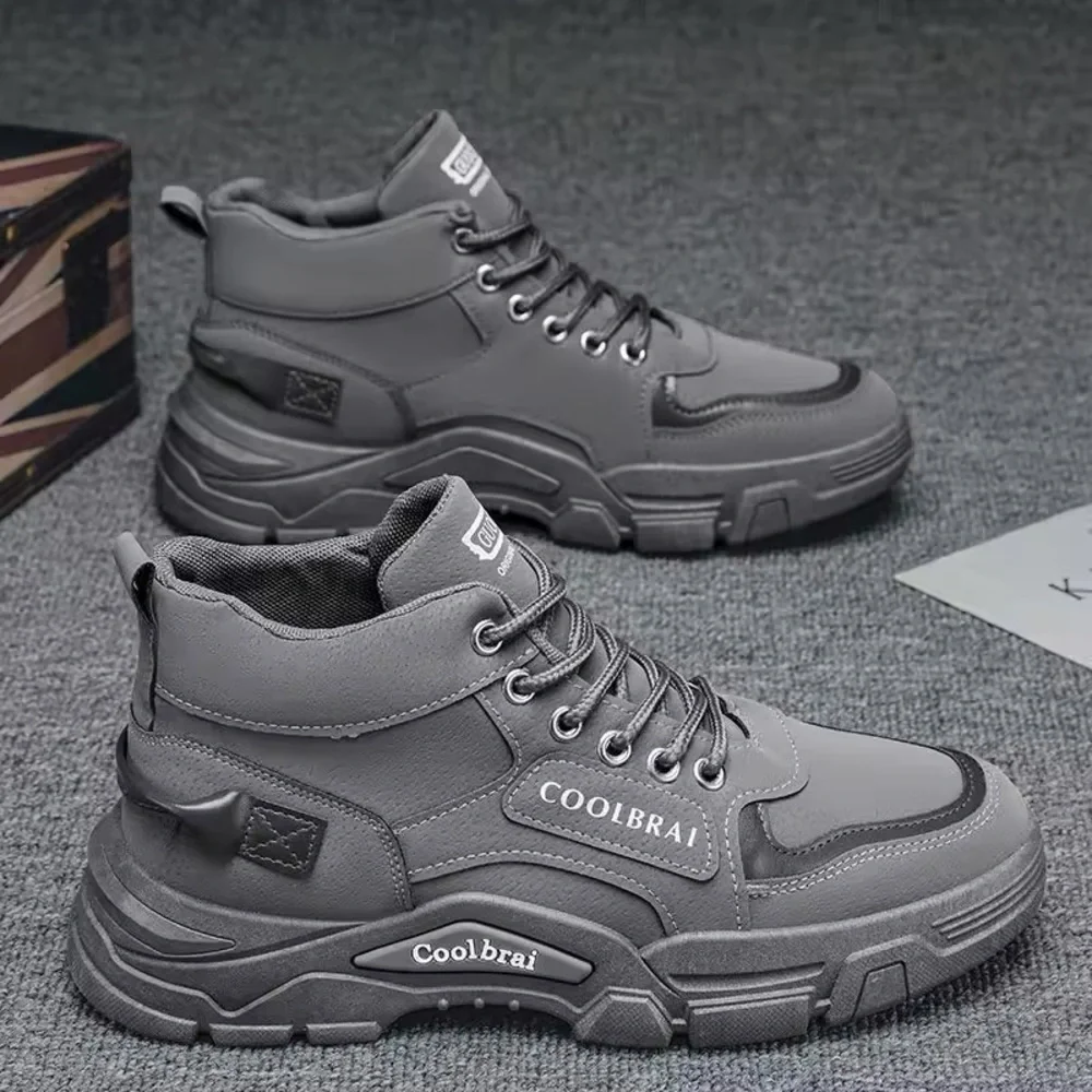 Juosiy Work Boots for Men Lightweight Casual Leather